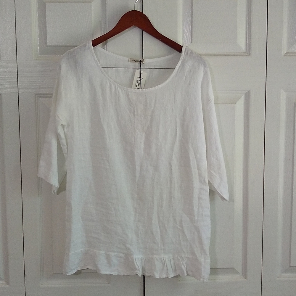 Lungo L'Arno 100 Italian Linen shirt size small